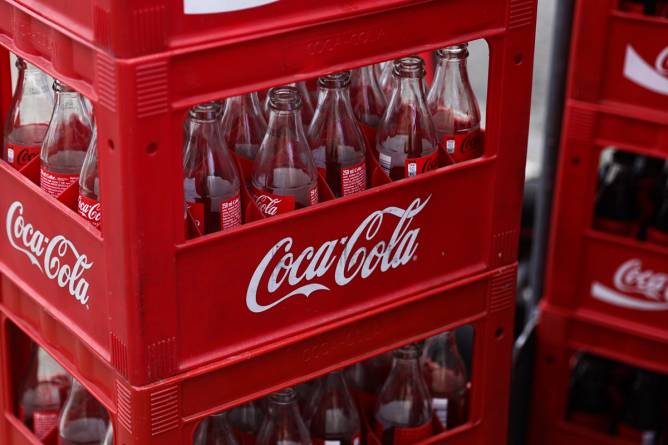 crate of Coke bottles