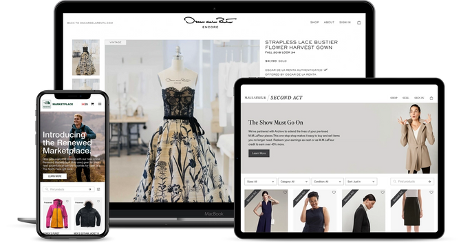 Examples of resale marketplaces powered by Archive
