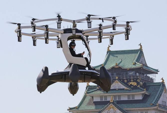 Flying car in Osaka, Japan