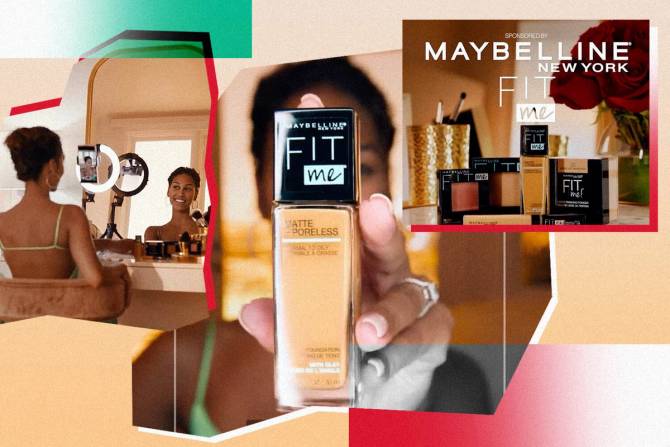 imagery from Maybelline campaign starring Joe Amabile and Serena Pitt