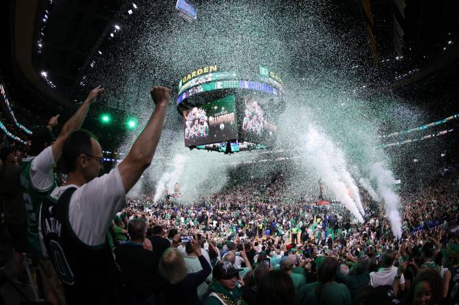 Crowd at game 5 of 2024 NBA Finals