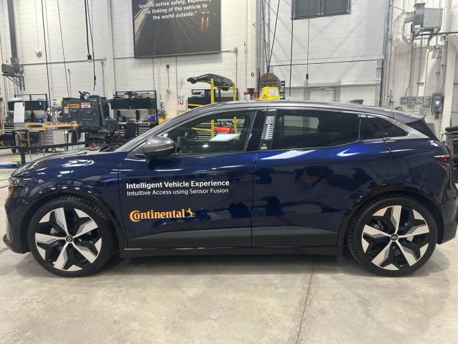A Continental "intelligent vehicle" on display
