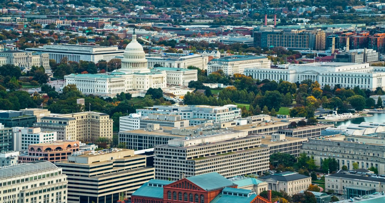 The Capitol and House office buildings.