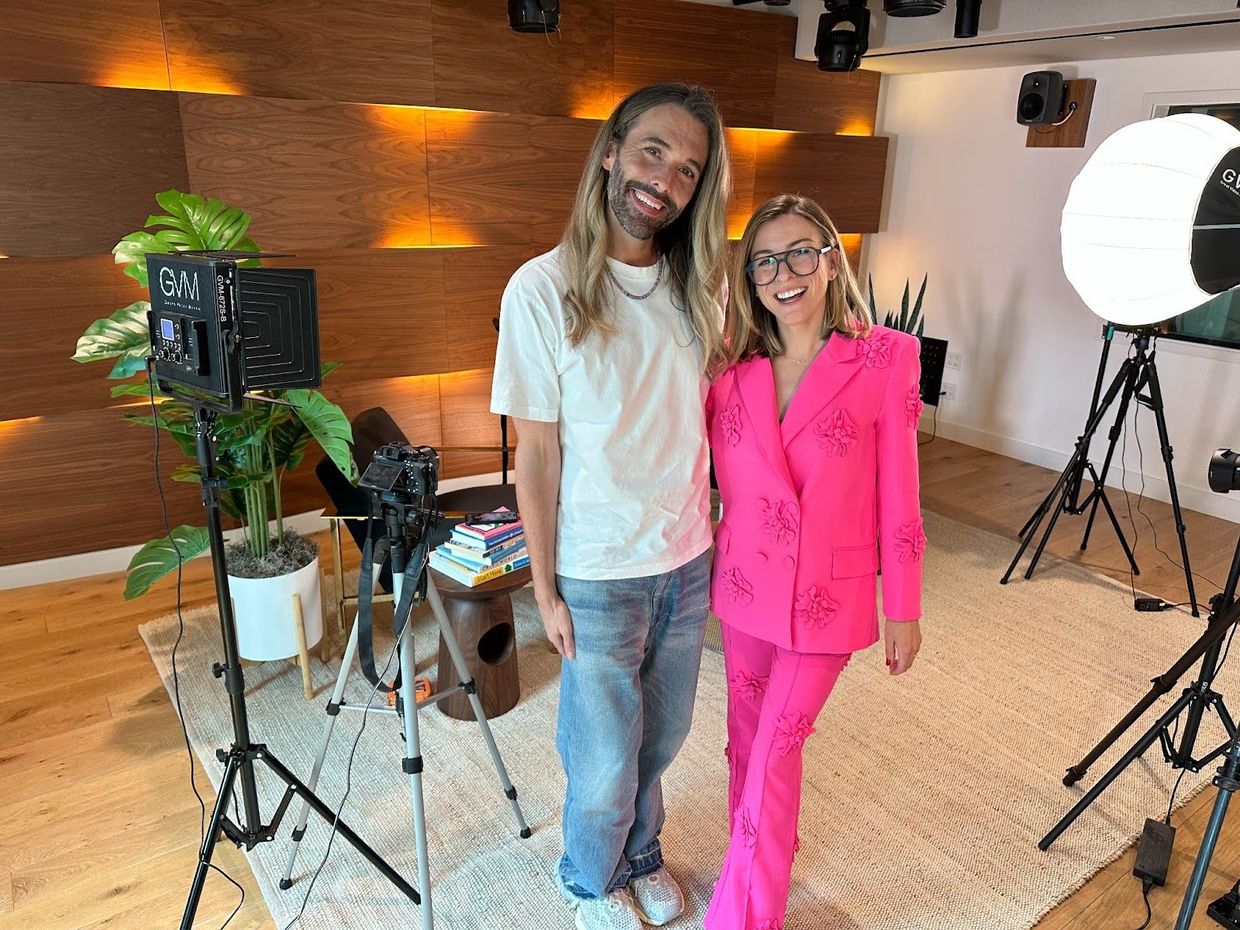 Katie and Jonathan Van Ness.