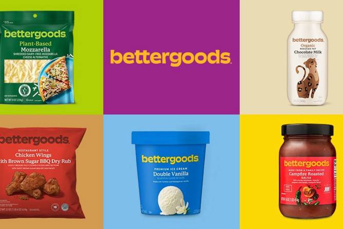 a collage of Bettergoods products with the brand name top and center