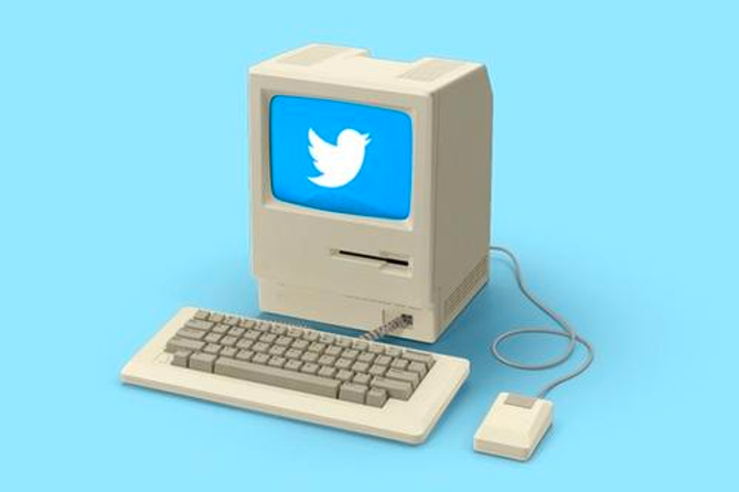 the Twitter logo on a computer screen