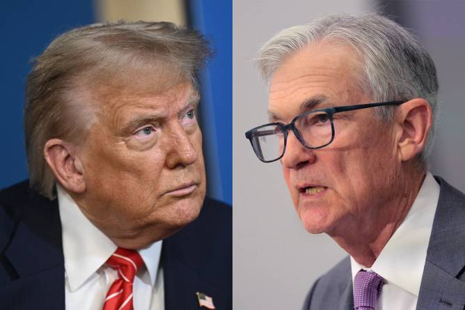 President Donald Trump and Fed Chair Jerome Powell