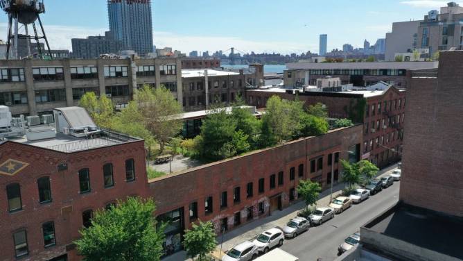 a photograph of the rooftop of the building that The Lighthouse will occupy in New York