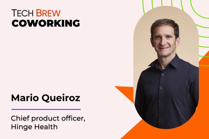 Graphic featuring a headshot of Hinge Health's Mario Queiroz.