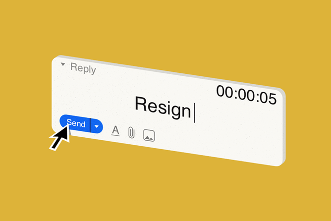 Gif of a resignation email