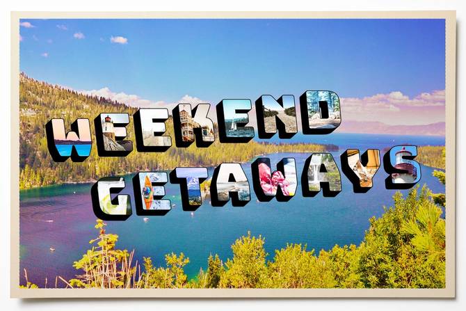 Weekend getaways sign