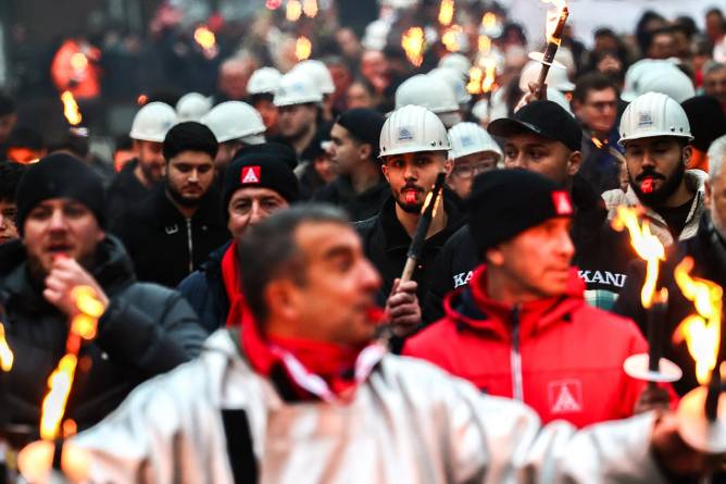 German protesters