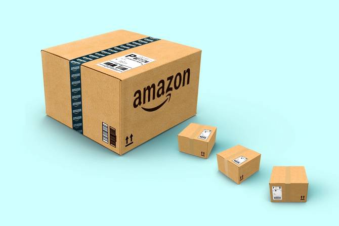 A box of Amazon goods 