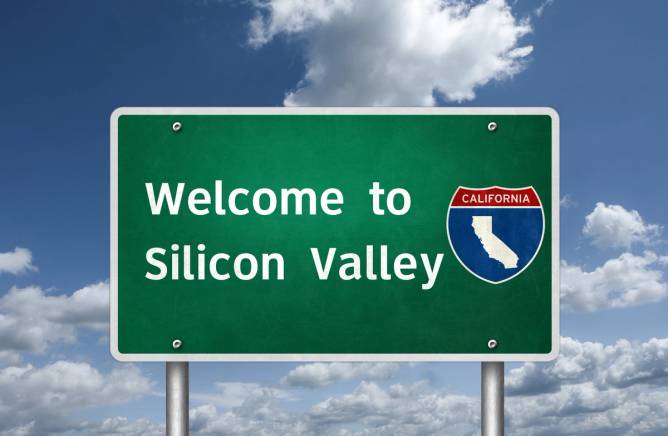 A road sign for Silicon Valley