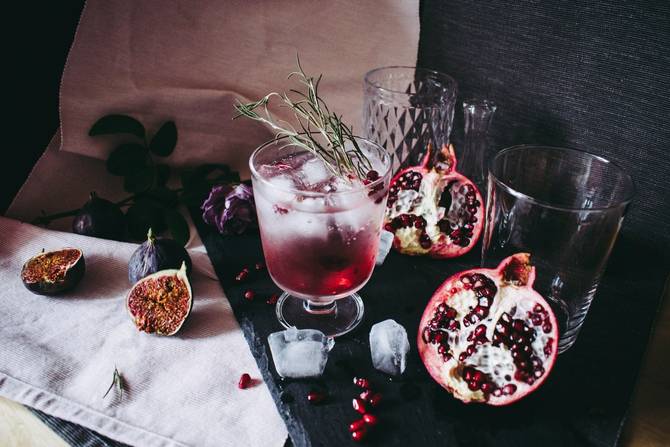 Unsplash pomegranate cocktail image
