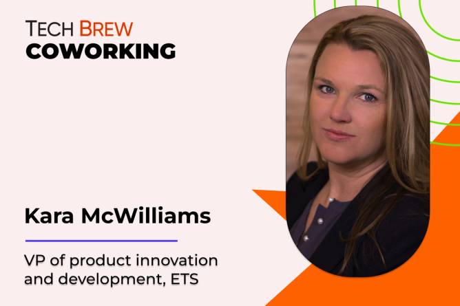 Graphic featuring a headshot of ETS's Kara McWilliams