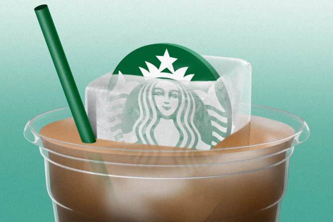 Starbucks iced coffee illlustration