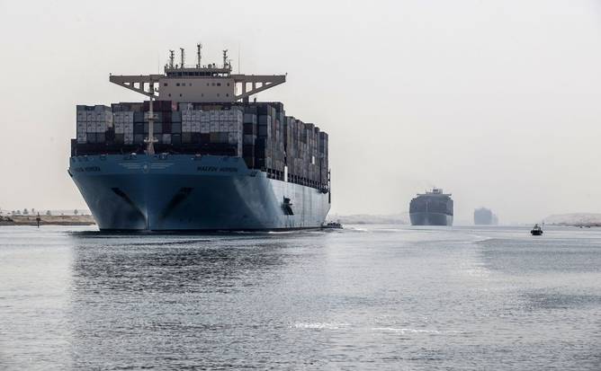 Ships in the Red Sea