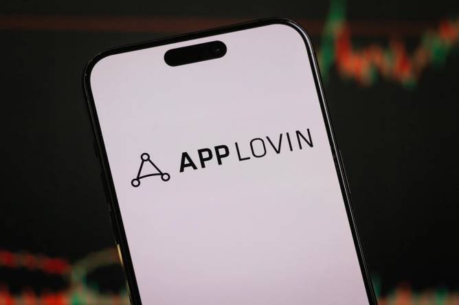 AppLovin logo on phone screen