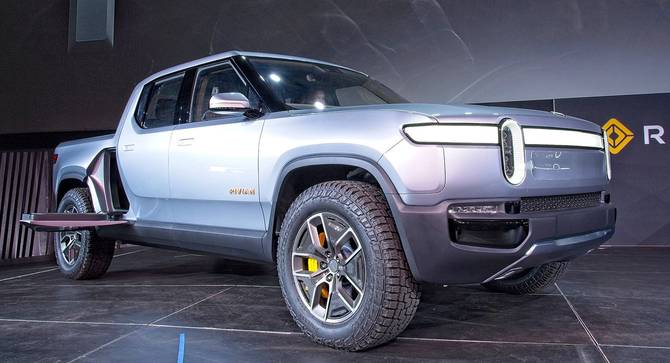 picture of a rivian truck