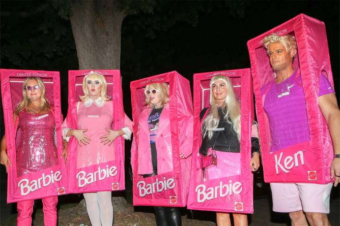 People dressed as Barbie