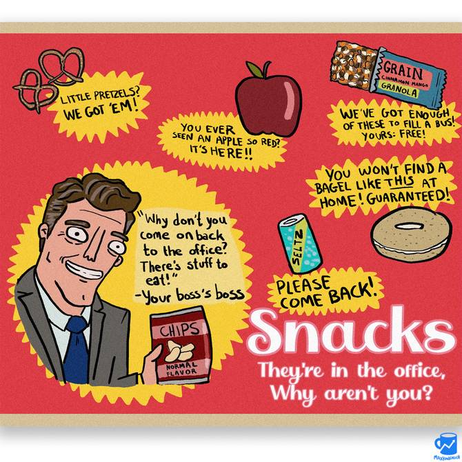 Snacks: They are in the office...why aren't you? 