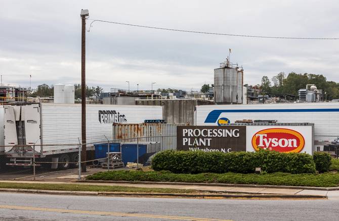 Tyson processing plant in North Carolina