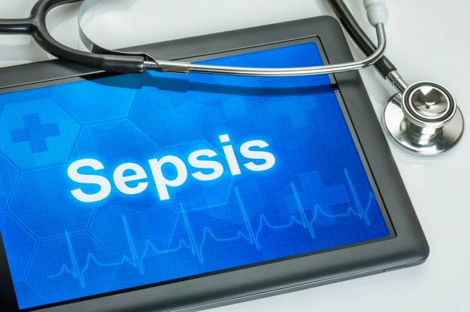 tablet that says sepsis