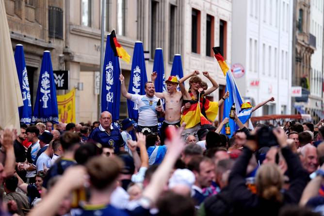 Germany and Scotland fans at Euro 2024
