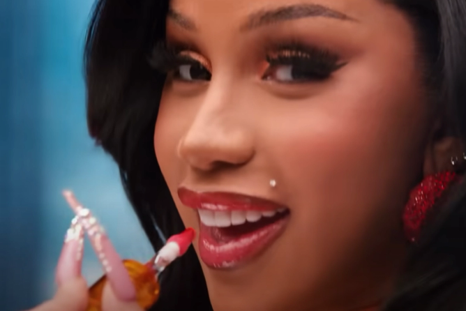 Cardi B in an NYX Cosmetics Super Bowl ad 