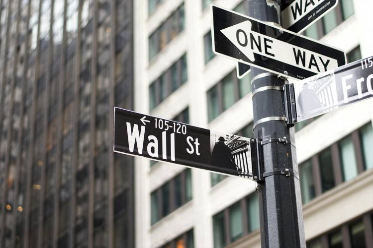 Wall Street and one way street signs