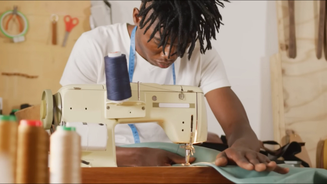 Michaels MakerPlace seller sowing garment