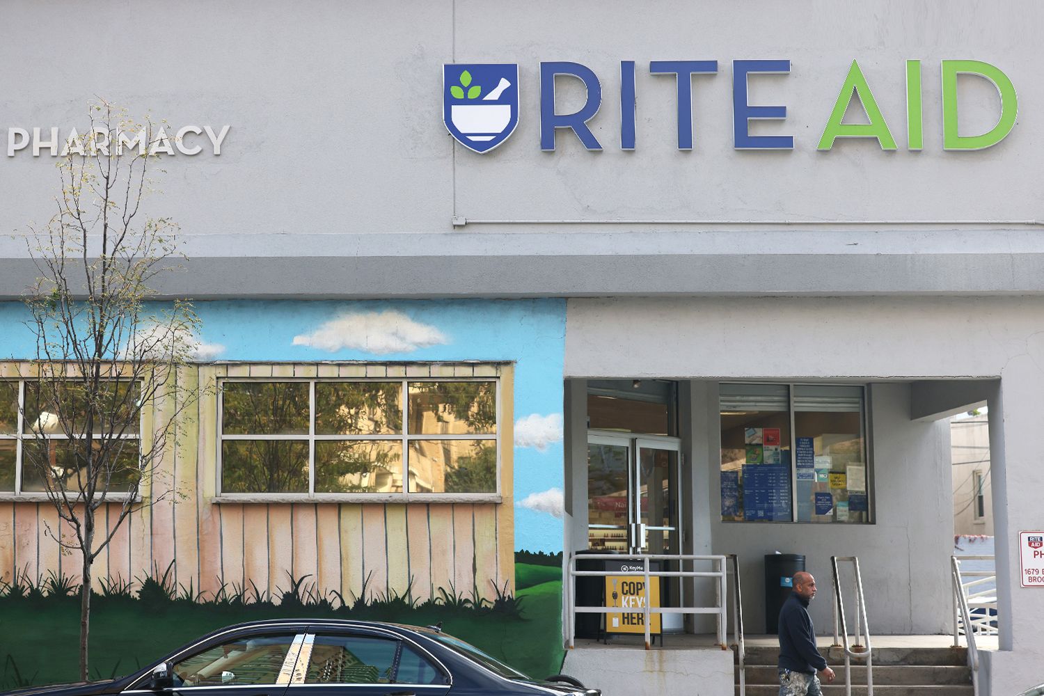 A Rite-Aid storefront in the Crown Heights neighborhood of the Brooklyn borough of New York City