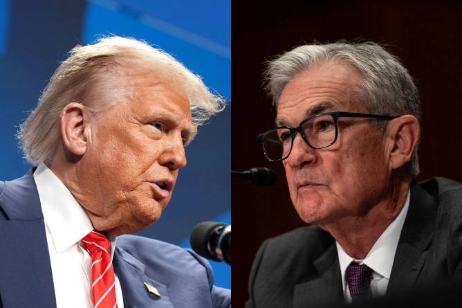 Donald Trump and Jerome Powell