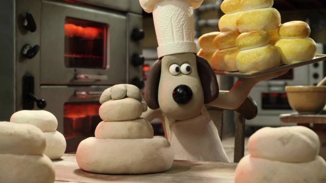 A still from a Wallace and Gromit movie