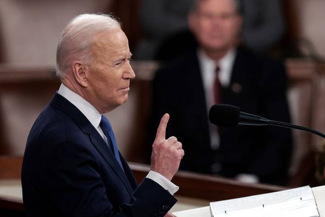 President Biden delivering the State of the Union address