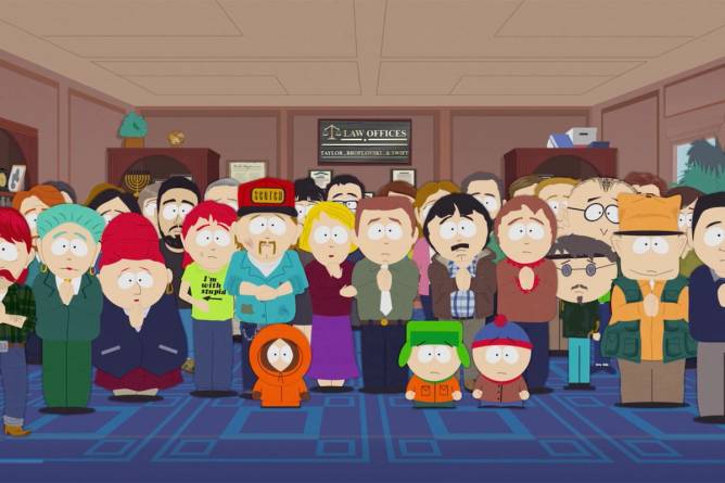A still from the South Park season 27 premiere