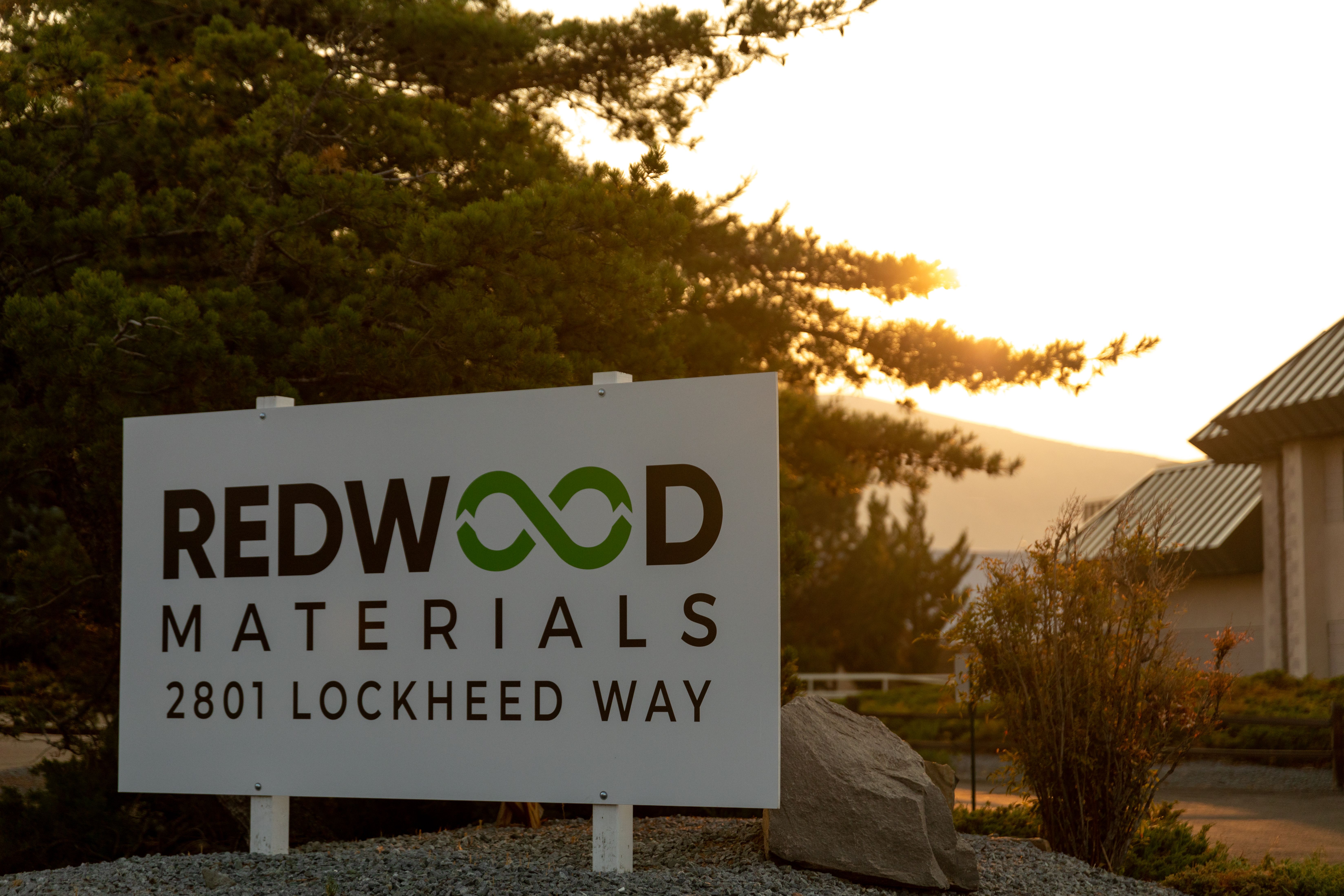 redwood materials company sign 
