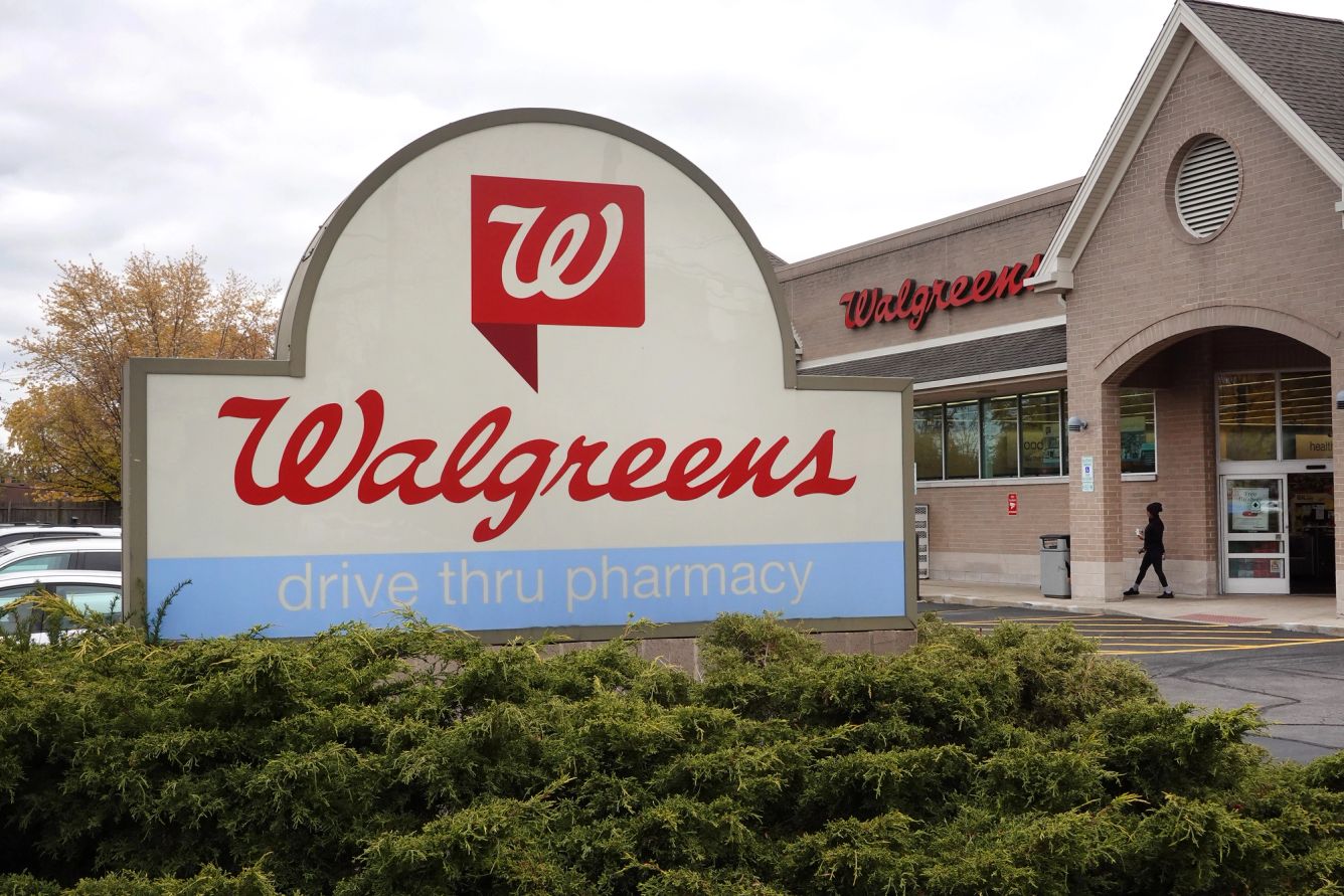 A Walgreens sign