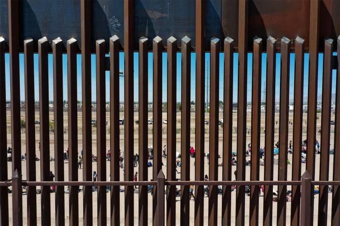 A border wall in Texas