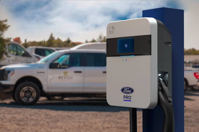 Image of a Ford Pro charger.