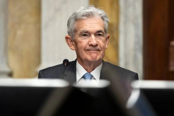 Jerome Powell, chairman of the US Federal Reserve, during a Financial Stability Oversight Council meeting at the Treasury Department in Washington, DC, US, on Friday, May 10, 2024.