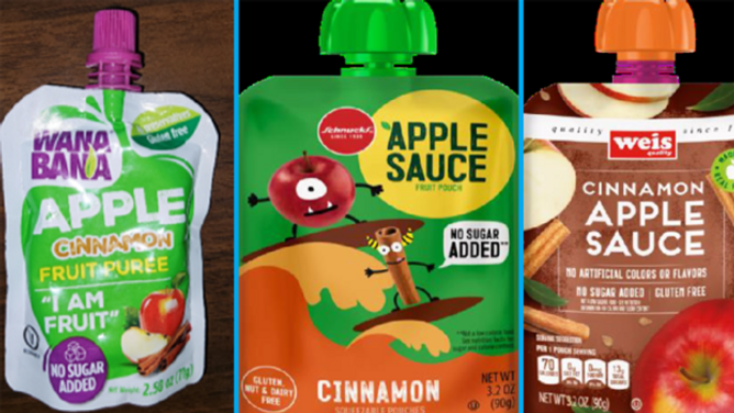 Applesauce pouches that are under recall