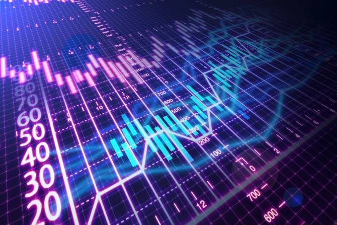 A digital image of a chart with bar plots at different levels.