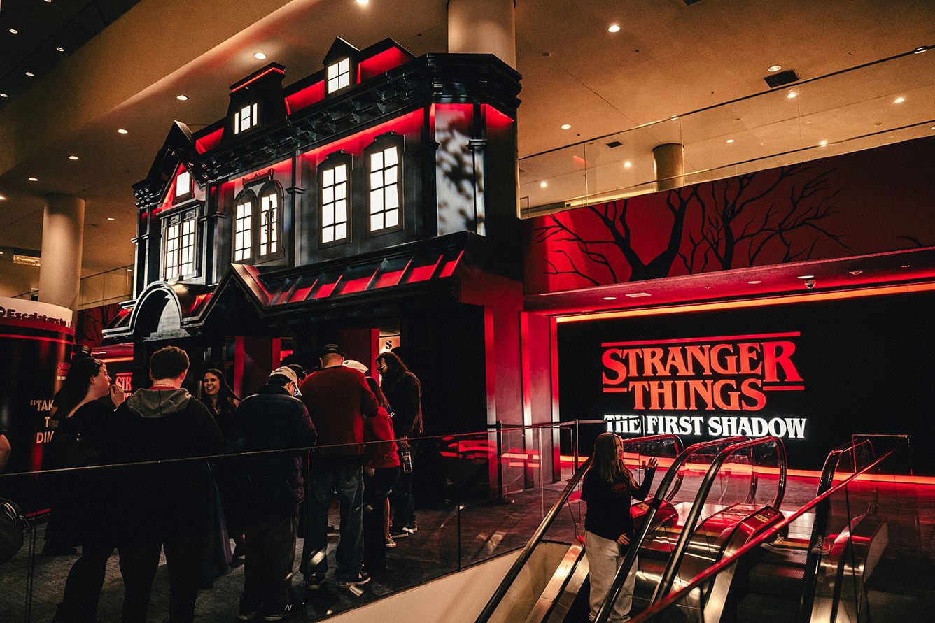 Inside ‘Stranger Things’ stage experience at the Marriott Marquis lobby. 