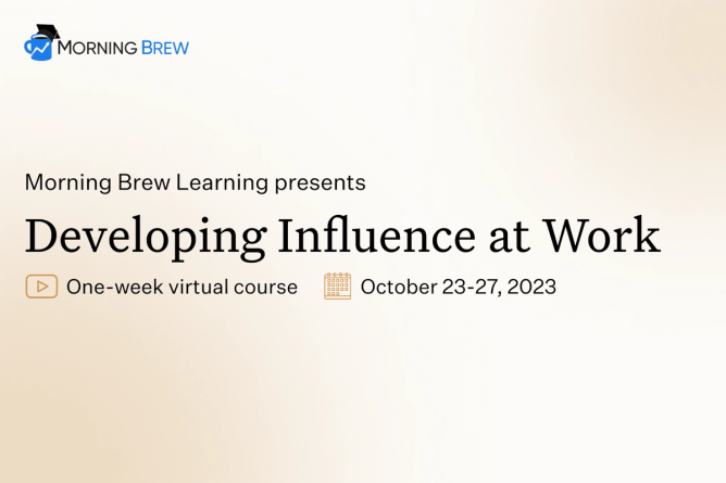 Developing Influence at Work course