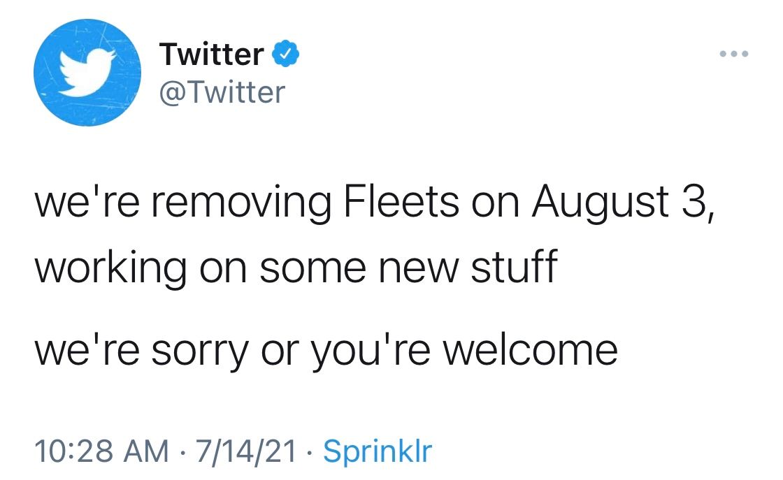 Twitter Cancels Its Fleets Feature