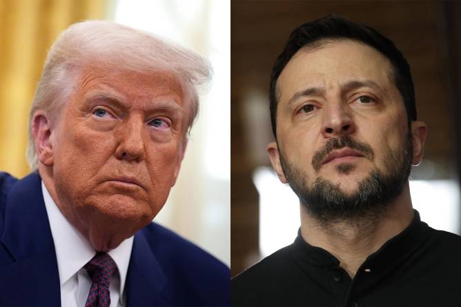 Donald Trump and Volodymyr Zelensky