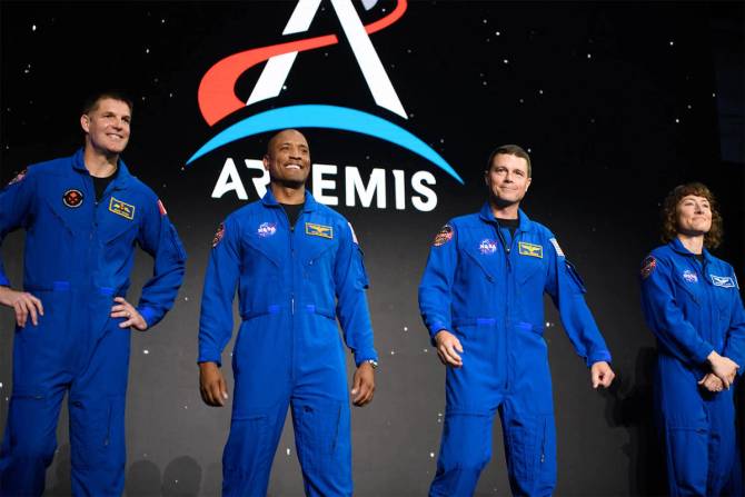 The four astronauts chosen for Artemis II