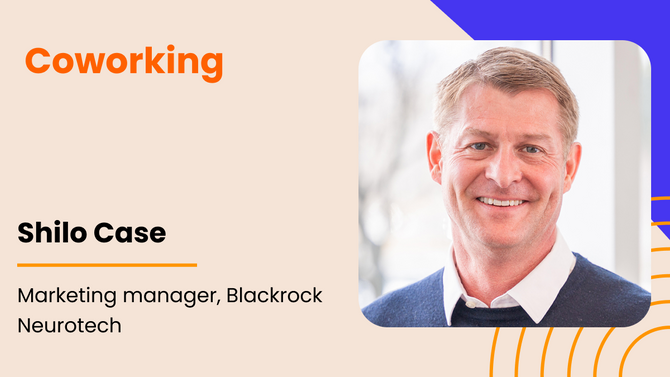 coworking headshot of shilo case, marketing manager at Blackrock neurotech